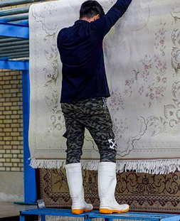 گرم خانه یا سالن خشک کردن در قالیشویی پاسداران